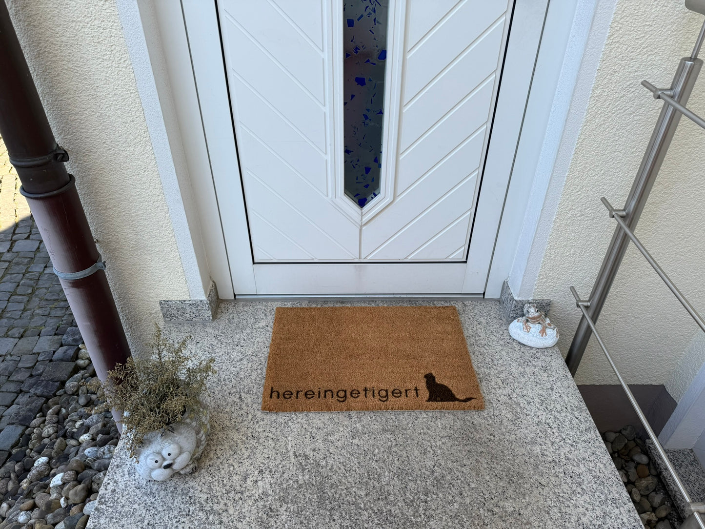 Fußmatte "hereingetigert"