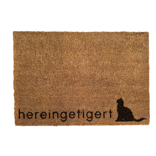 Fußmatte "hereingetigert"