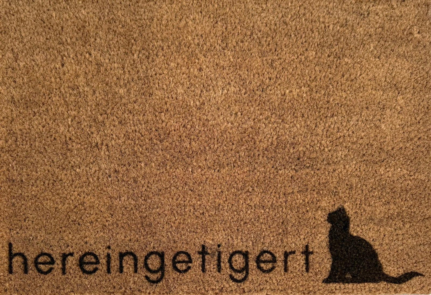 Fußmatte "hereingetigert"